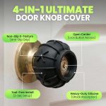 HA-SHI-2-Covers-Silicone-Door-Knob-Cover-and-Wall-Protector-Black-B0GJRNVZJT-2
