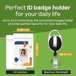 HA-SHI-2-Pack-Retractable-ID-Badge-Holders-with-Carabiner-Clip-Key-Ring-Keychain-Heavy-Duty-Clear-Vertical-Lanyar-B0DPH3B243-2
