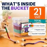 HA-SHI-21pc-Cat-Chew-Rope-with-Catnip-Kitten-Teething-Dental-Kicker-Toy-B0H32TQMRH-2