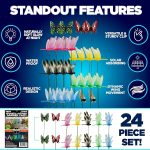 HA-SHI-24-Clips-Glow-in-the-Dark-Garden-Ornaments-Dragonfly-Butterfly-B0GXCJJ9YD-5