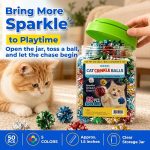 HA-SHI-Cat-Crinkle-Balls-50-Pack-16-Inch-Shiny-Mylar-Toys-for-Indoor-Cats-B0H79MZ6WK-8
