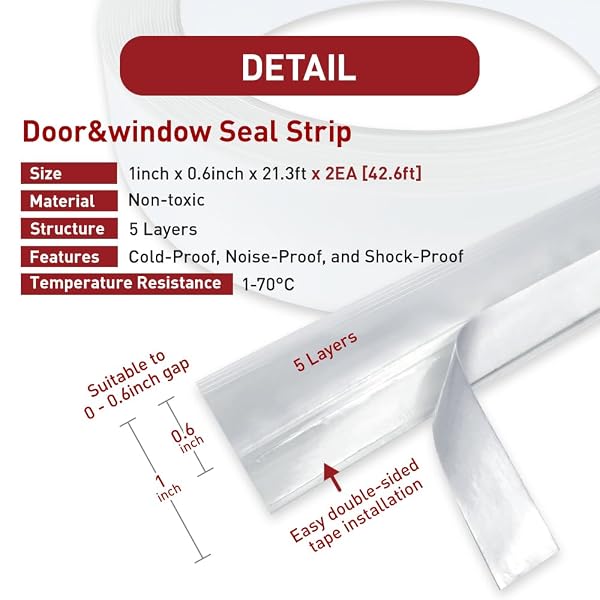 HASHI-Shower-Door-Seal-Strip-511-Inch-Total-2-Pack-Five-Layer-Adhesive-Silicone-Sweep-for-Bottom-Side-25mm-B09WTTRLMZ-2