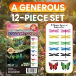 VIOLETTO-12-Stakes-Glow-in-the-Dark-Garden-Art-Dragonfly-Butterfly-10-in-B0GX9KVQJ5-2