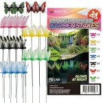 VIOLETTO-24-Stakes-Glow-in-the-Dark-Garden-Art-Dragonfly-Butterfly-10-in-B0GX9WJ9BZ