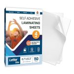VIOLETTO-Self-Adhesive-Laminating-Sheets-85-x-11-Inches-4mil-No-Machine-Needed-Clear-150-Sheets-B0H5JGTMVZ